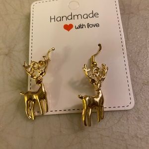 Gold Deer earrings